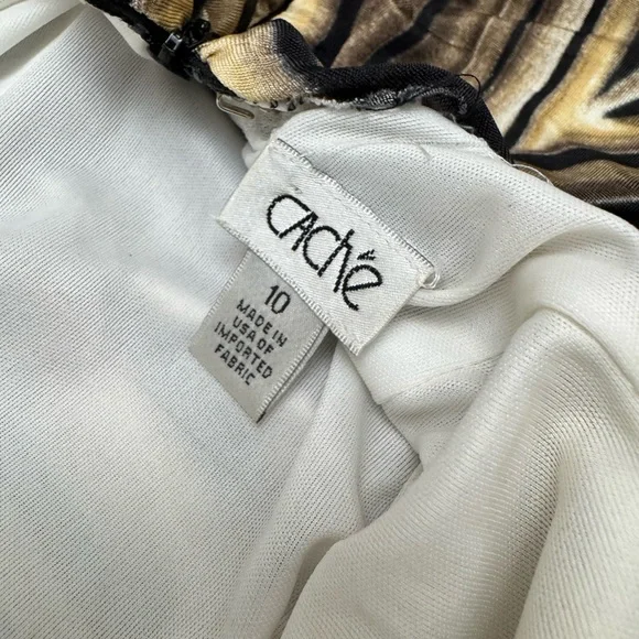 Cache Animal Print Bodycon Ruched Midi Dress - Picture 5 of 6